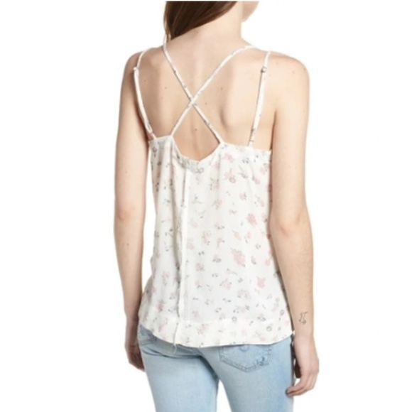 AG Maggie Tank Top, Spaghetti Straps, Floral, White Multi, Small NWT - Picture 3 of 14